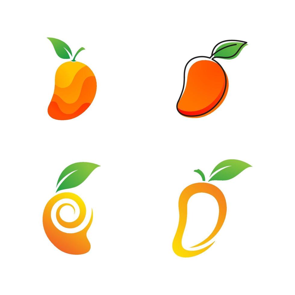 Diseño de ilustración de vector de icono de mango