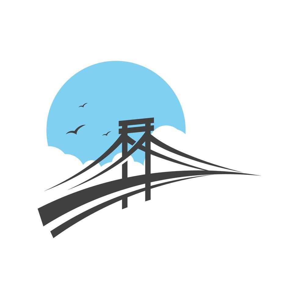 Ilustración de icono de vector de puente