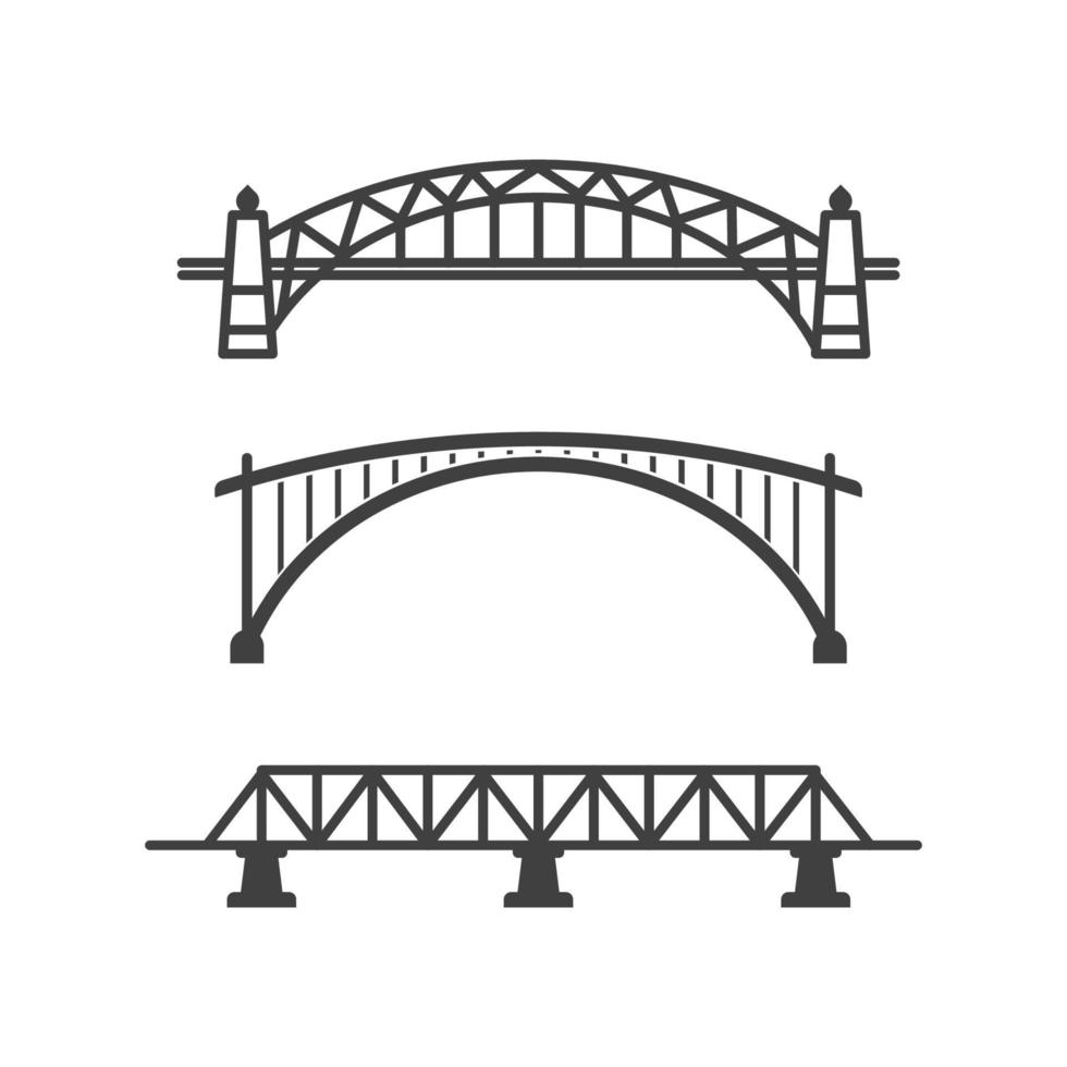 Ilustración de icono de vector de puente