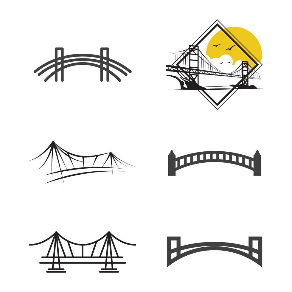 Ilustración de icono de vector de puente