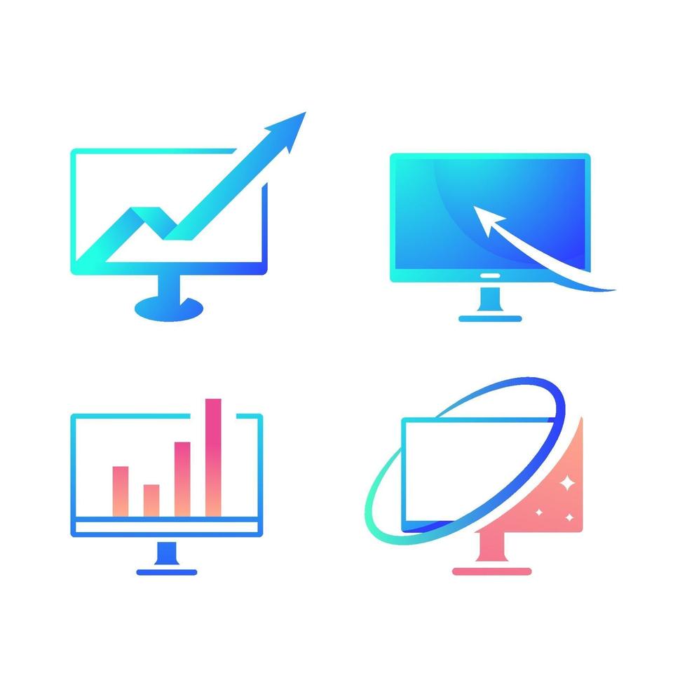 computer logo Vector icon design illustration