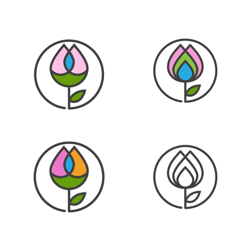 icono de vector de floristería de belleza