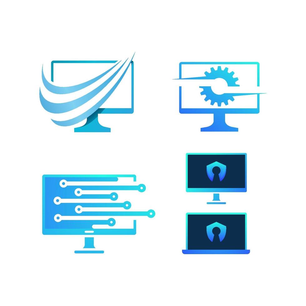computer logo Vector icon design illustration