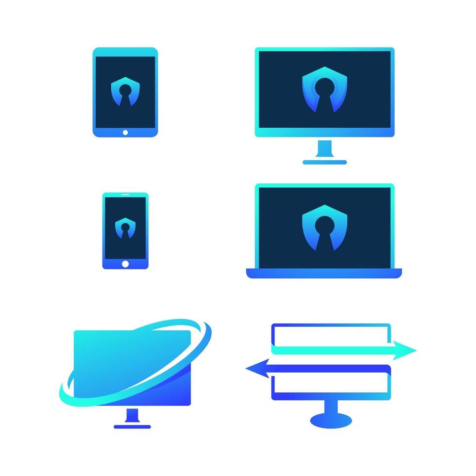 computer logo Vector icon design illustration