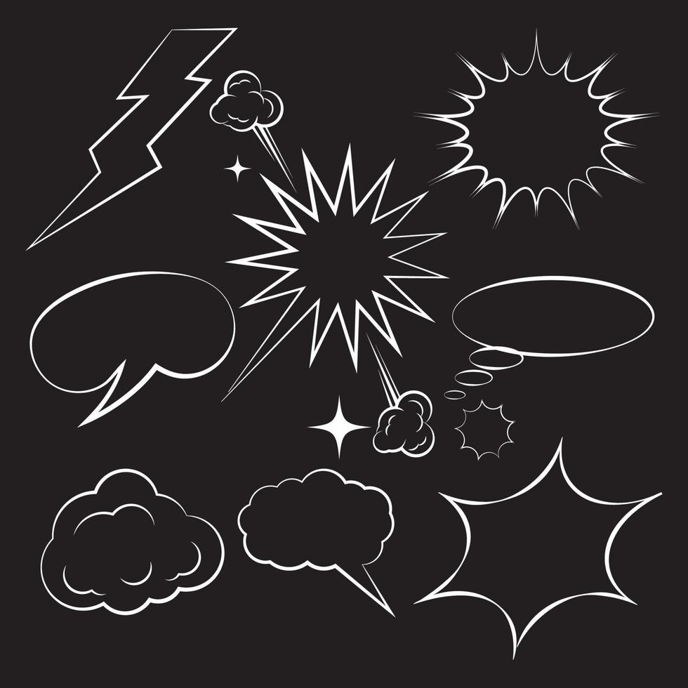 Cloud Comic Book  Design Element Vector