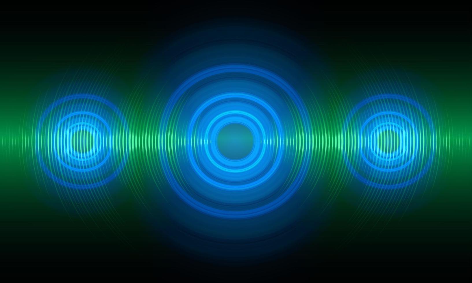 Sound waves oscillating dark light vector