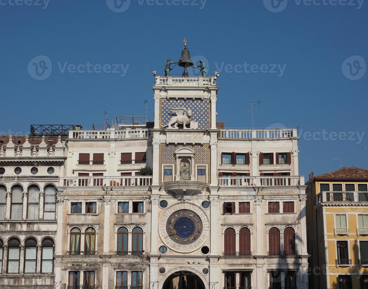 Torre del reloj de San Marcos en Venecia. foto
