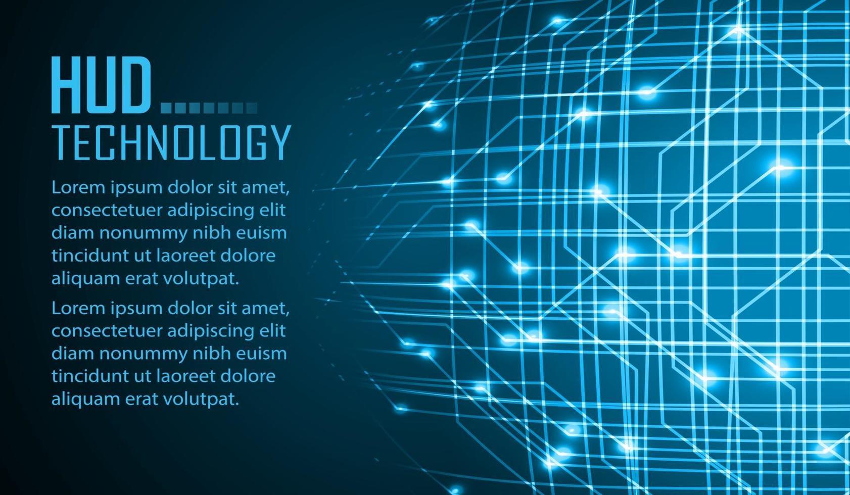 text cyber circuit future technology concept background vector