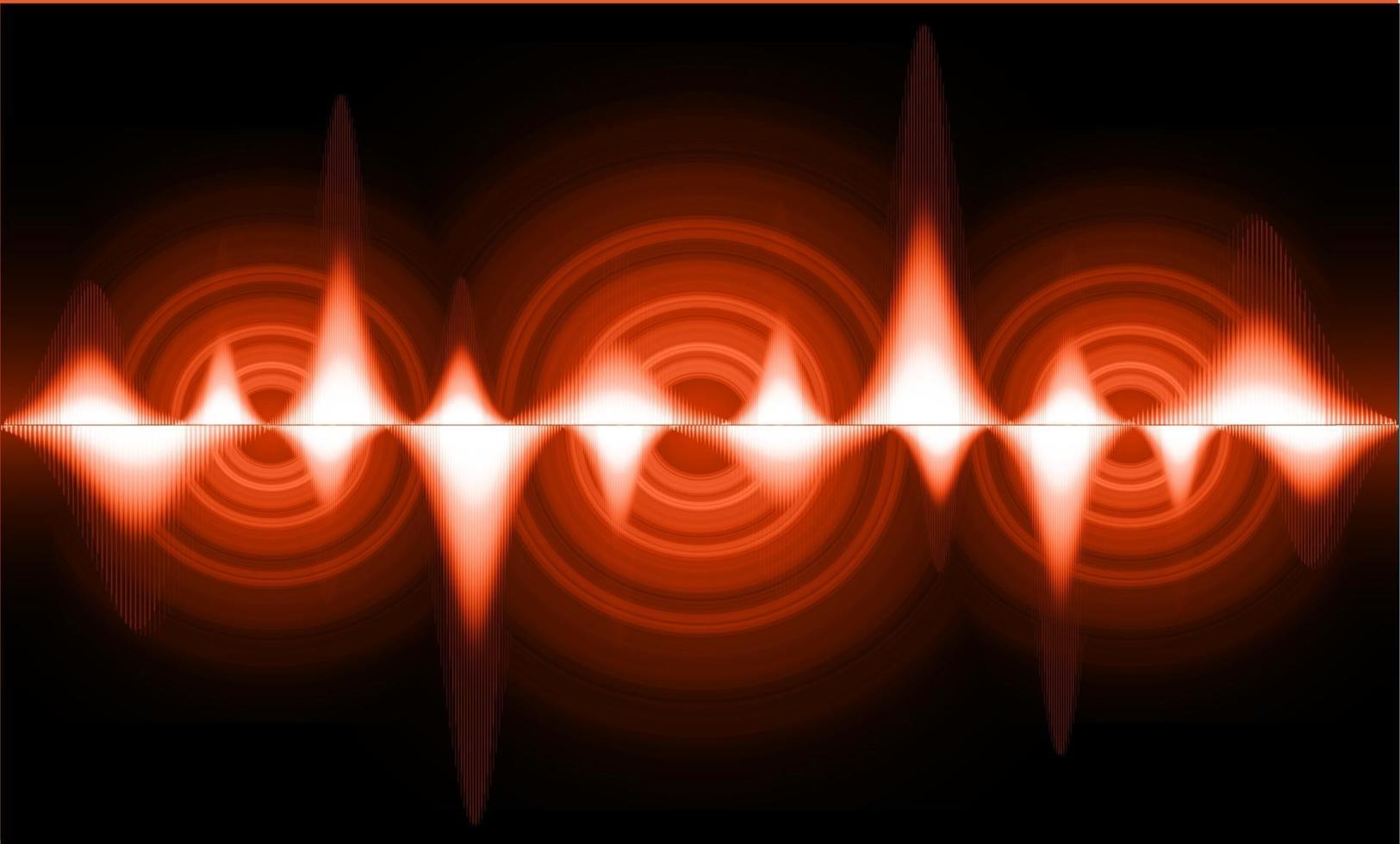 Sound waves oscillating dark light vector