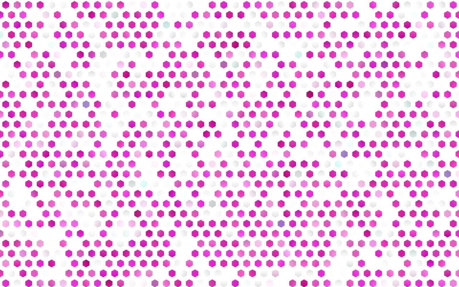 diseño de vector rosa claro con formas hexagonales.