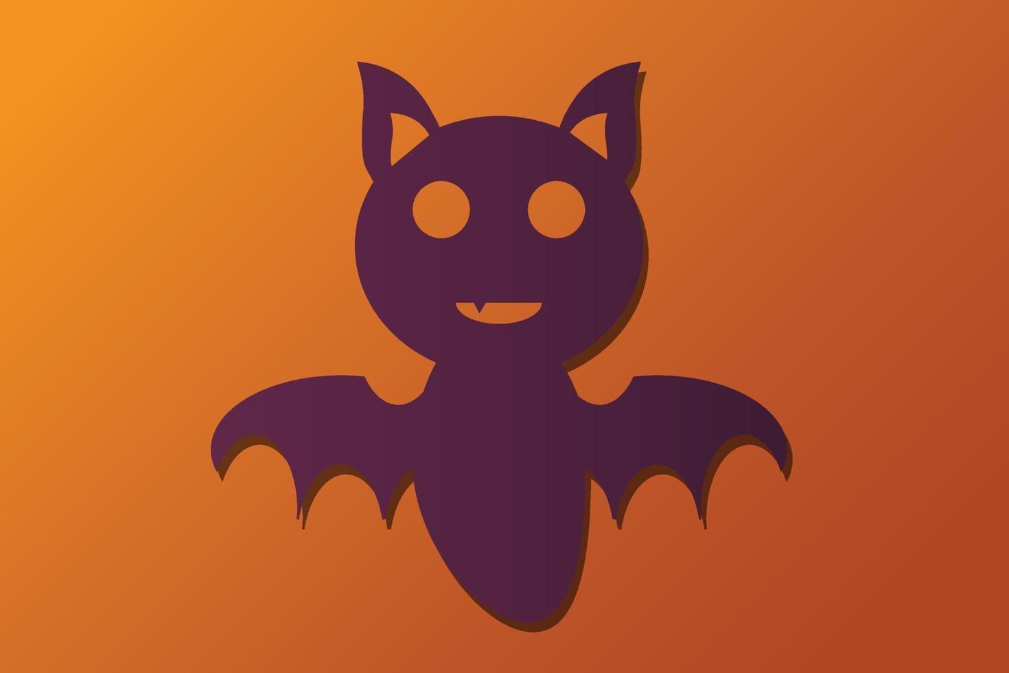 cute halloween background little bat illustration free vector