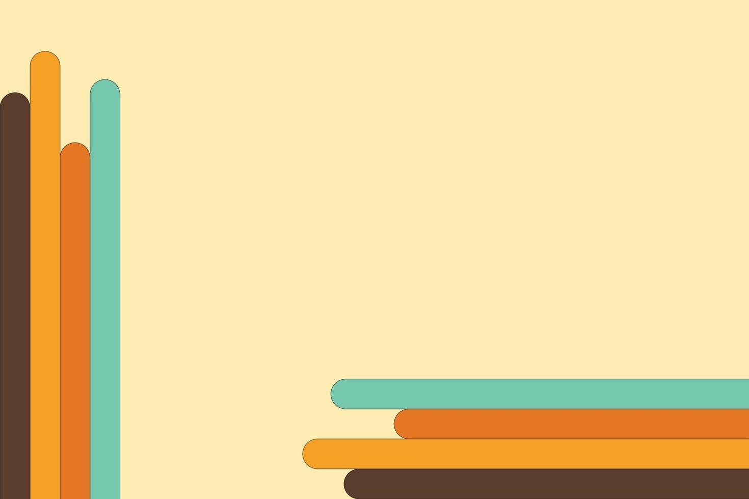 retro colors background free vector banner