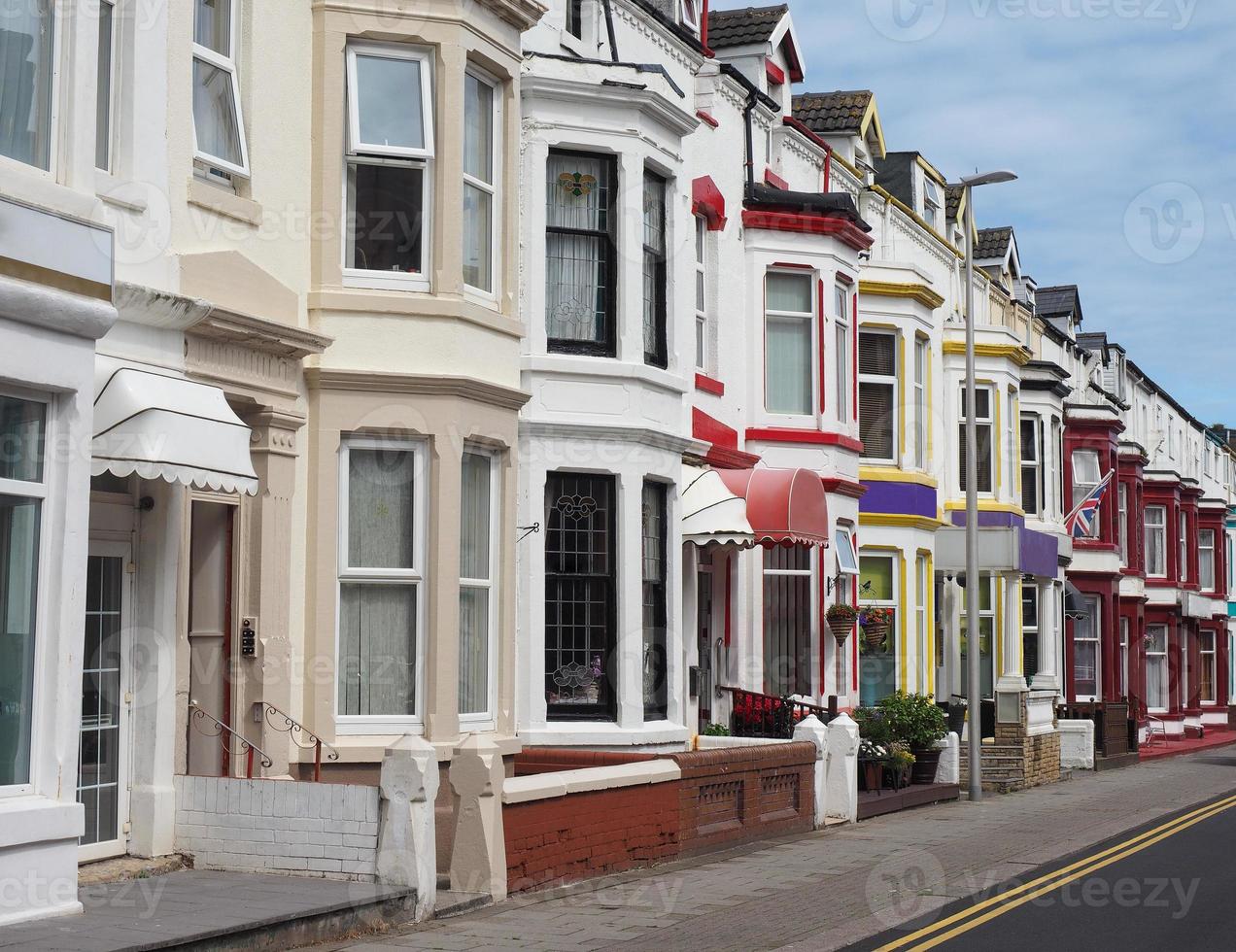 Traditional English terraced house photo