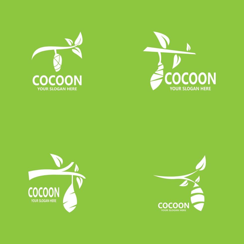 Cocoon icon and symbol vector template illustration
