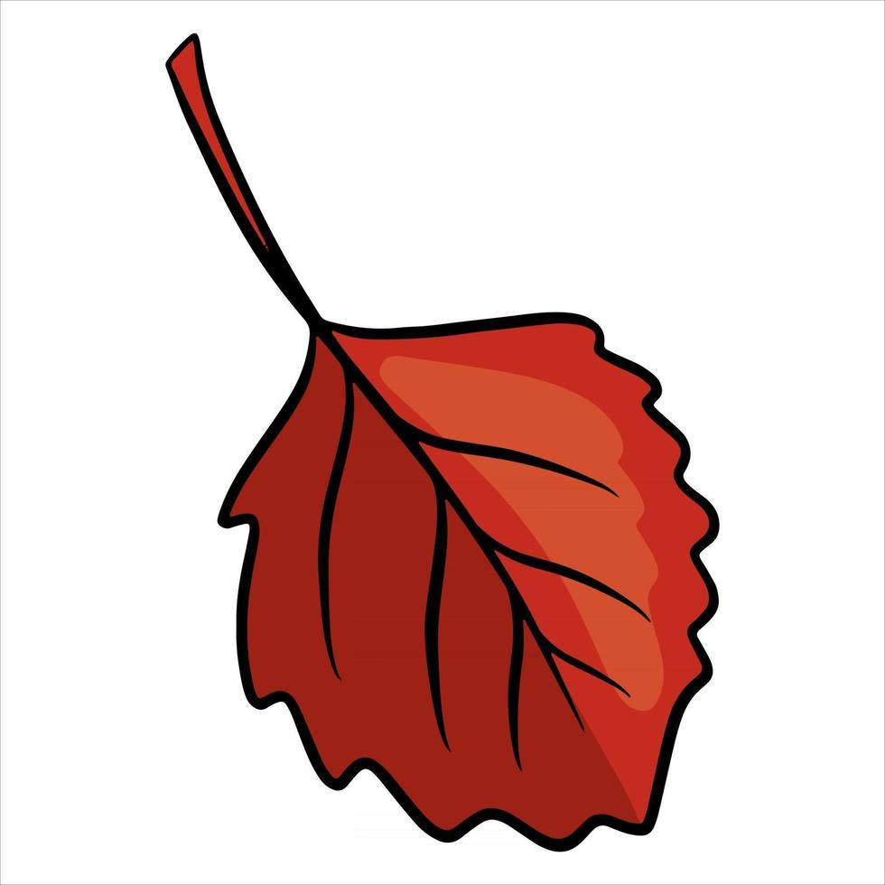 hoja de otoño tallada. naturaleza brillante hojas de árboles. estilo de  dibujos animados. 3218127 Vector en Vecteezy