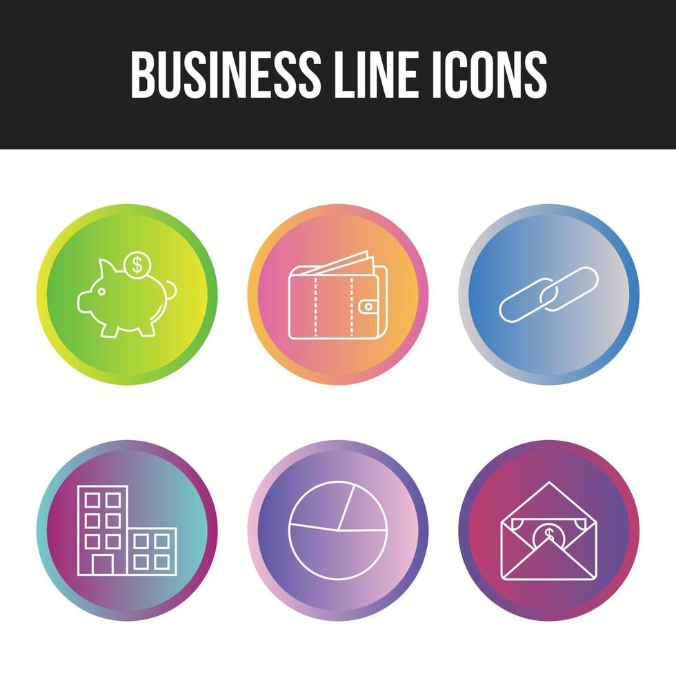 Unique Business vector icon set for commercial use