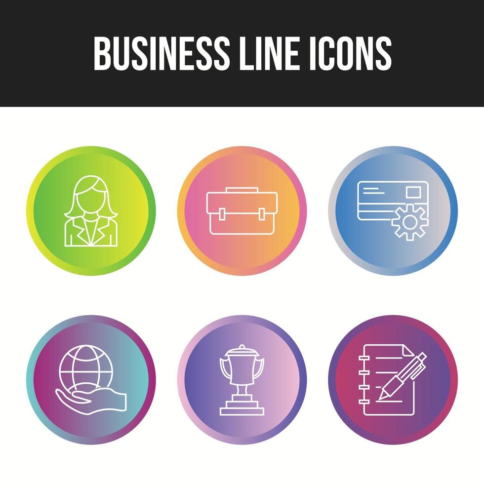 6 Icon Set Of Business For Personal And Commercial Use. vector