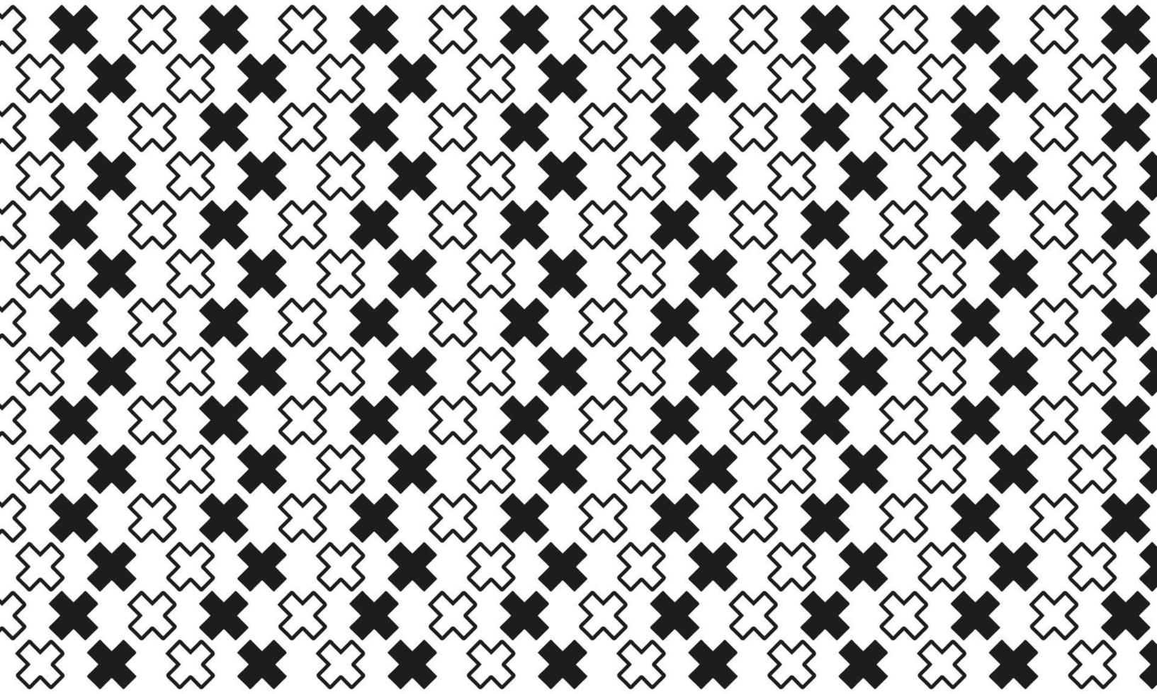 Black and White Cross Seamless Pattern Background vector
