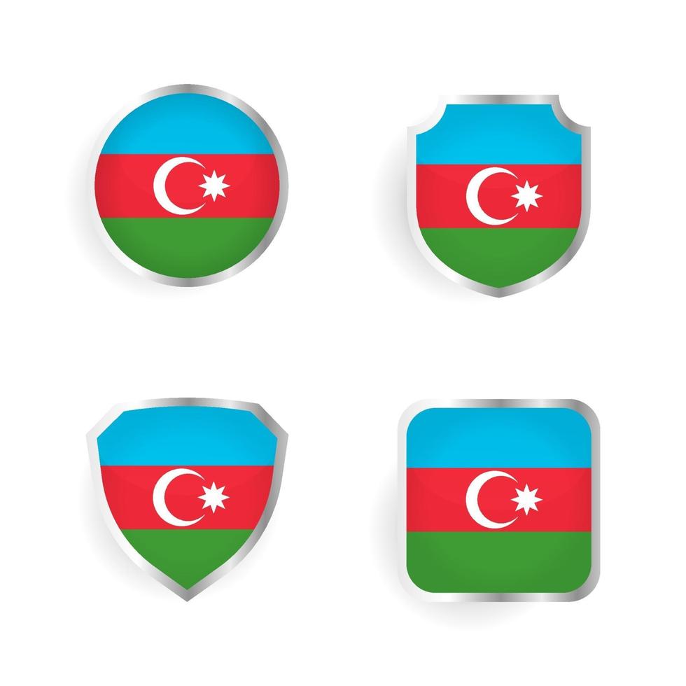 Azerbaijan Country Badge and Label Collection vector