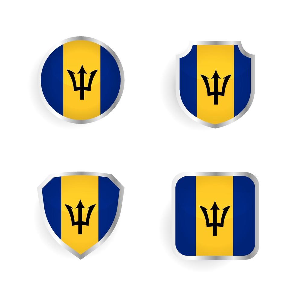 Barbados Country Badge and Label Collection vector