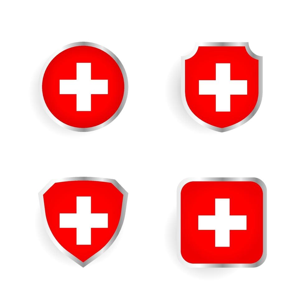 Switzerland Country Badge and Label Collection vector