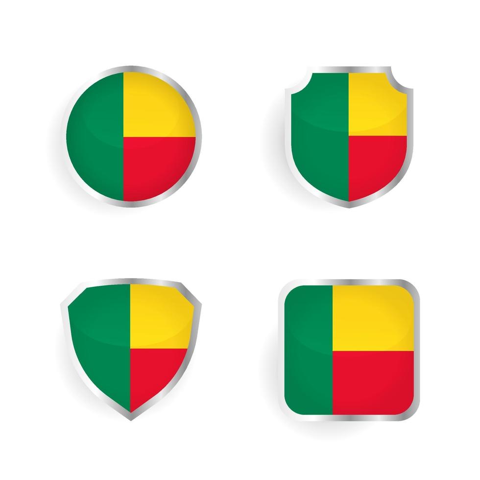 Benin Country Badge and Label Collection vector