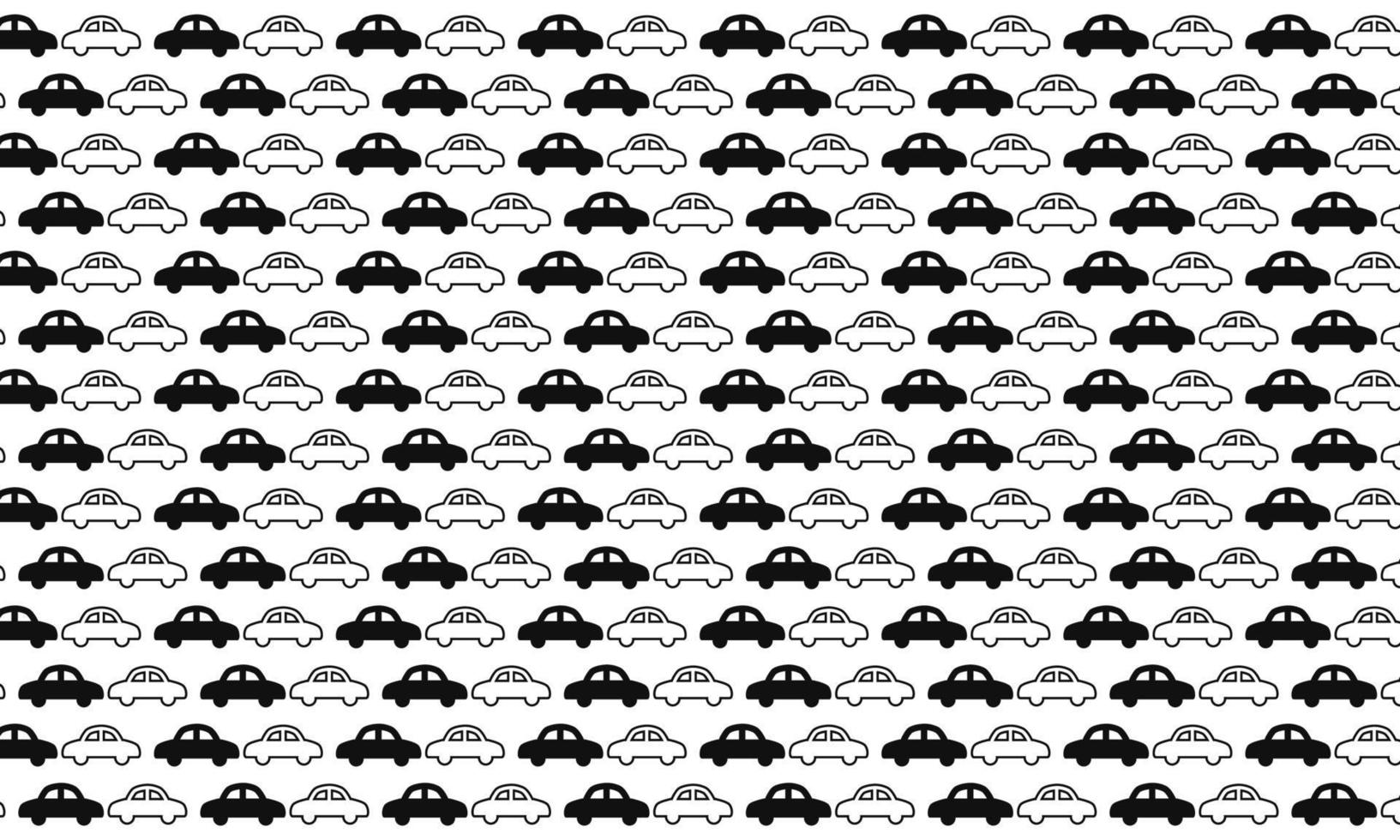 Black and White Car Seamless Pattern vector