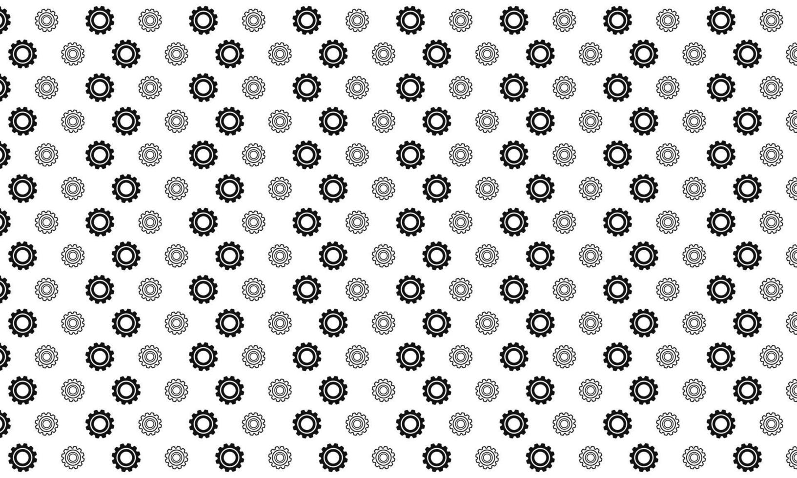 Black and White Gears Seamless Pattern vector
