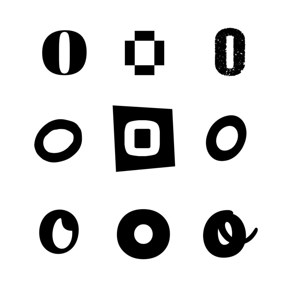 Small Letter O Alphabet Design vector