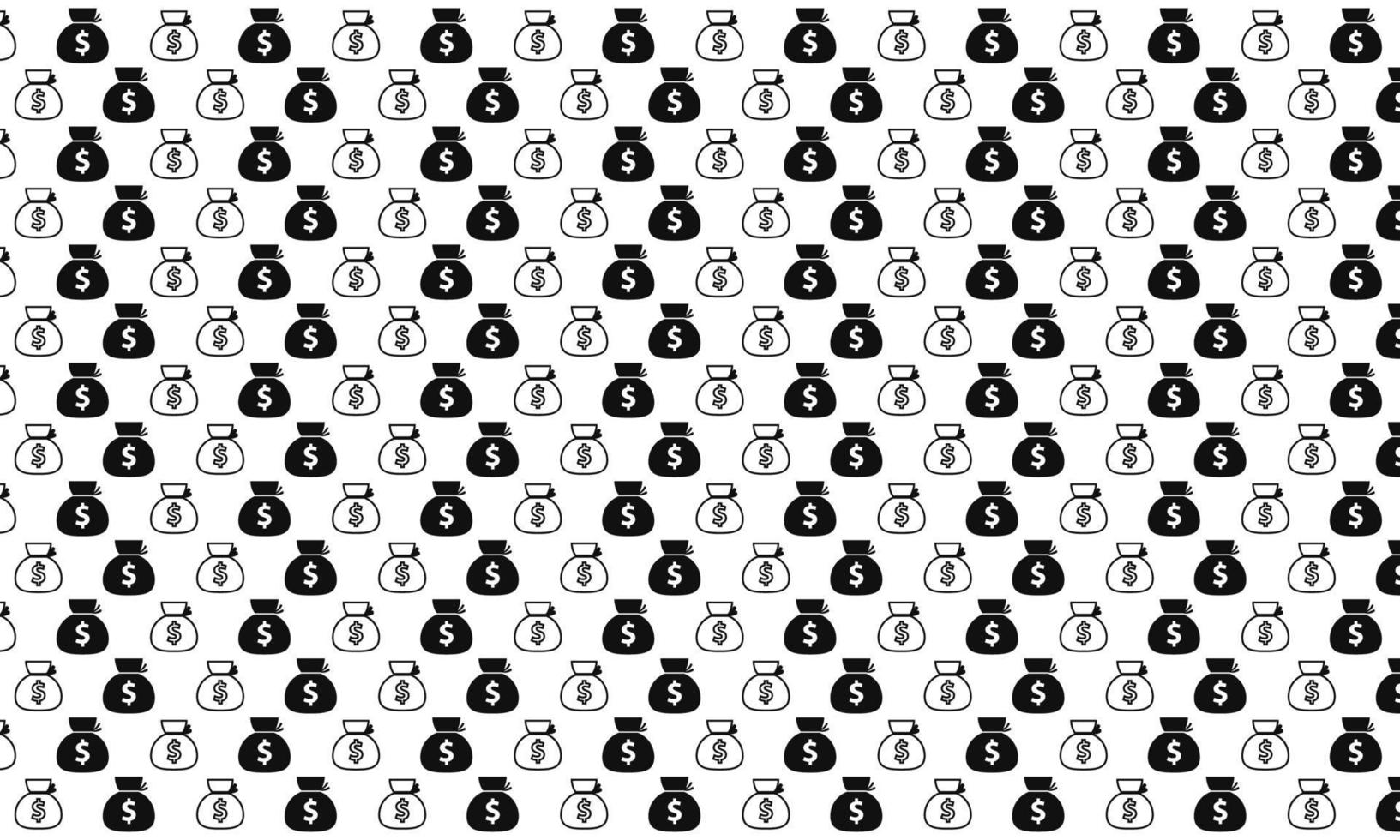 Black and White Money Seamless Pattern vector