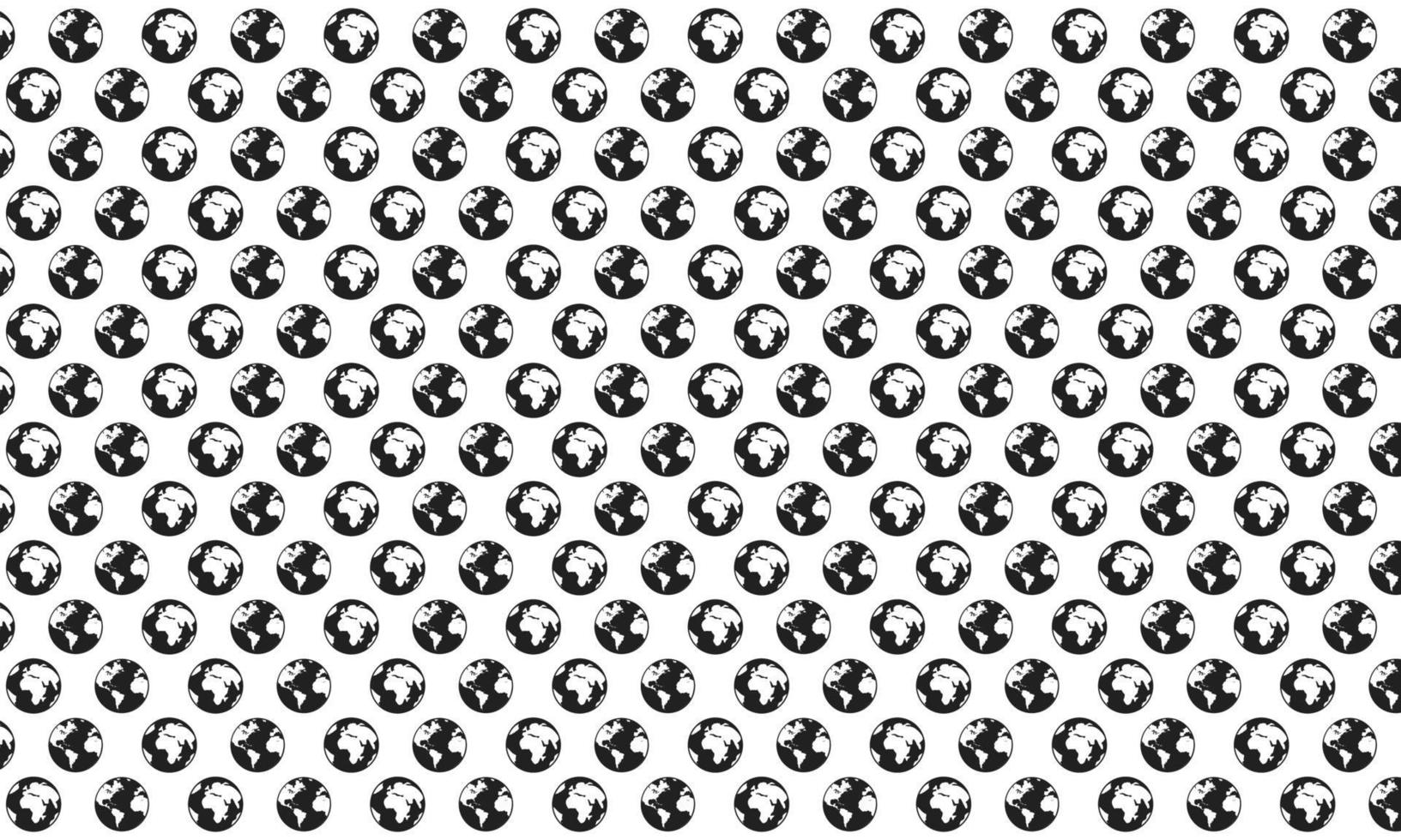 Black and White Globe Seamless Pattern vector