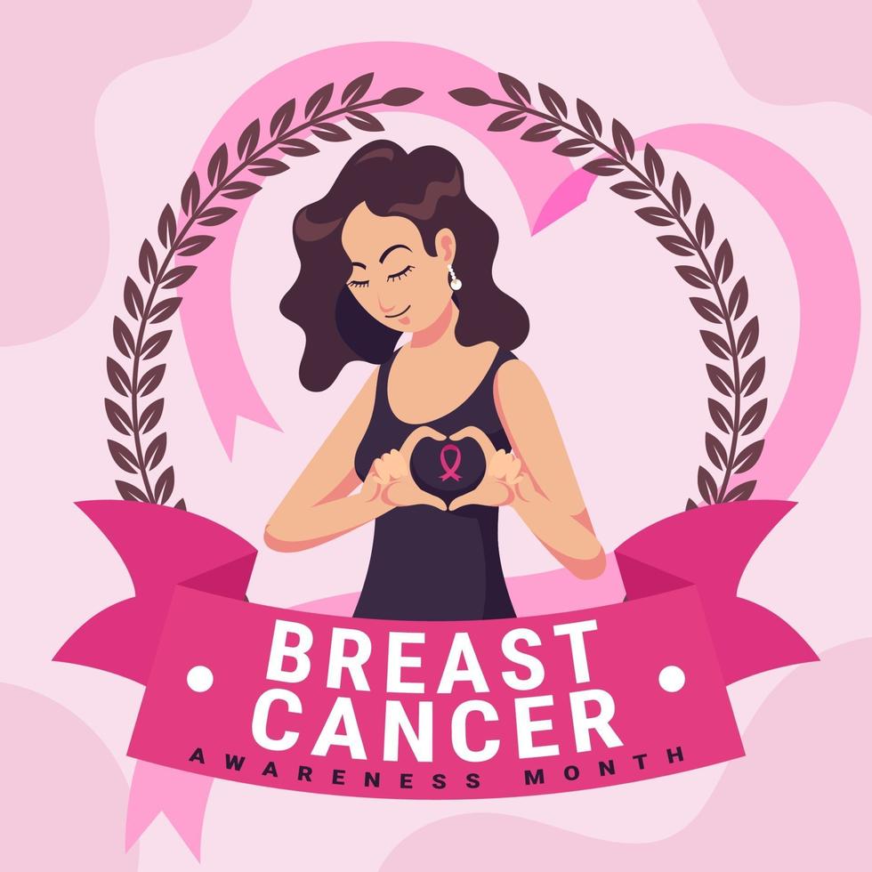 Breast Cancer Awareness Month Activism Campaign vector