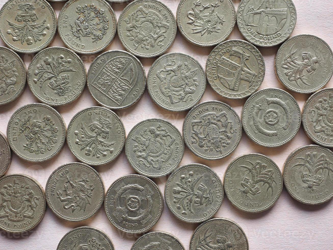 monedas de libra gbp foto