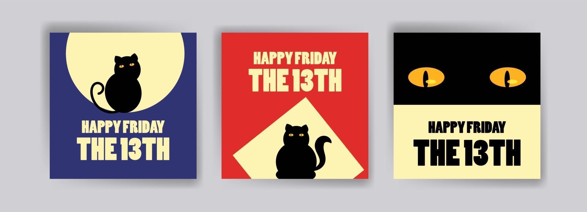 Friday the 13th banner. vector