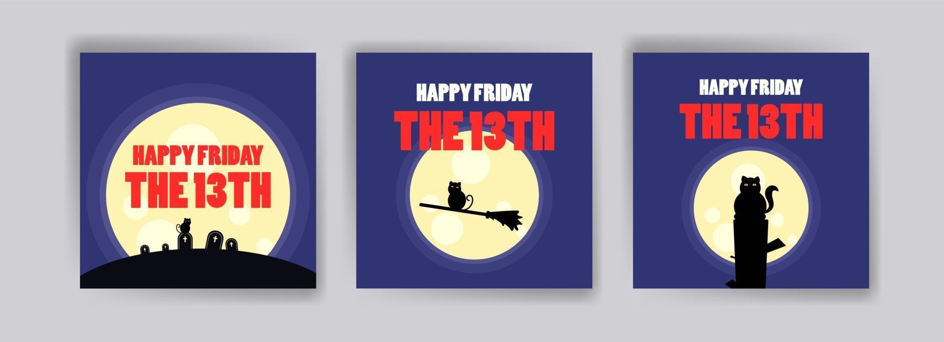 Friday the 13th banner. vector