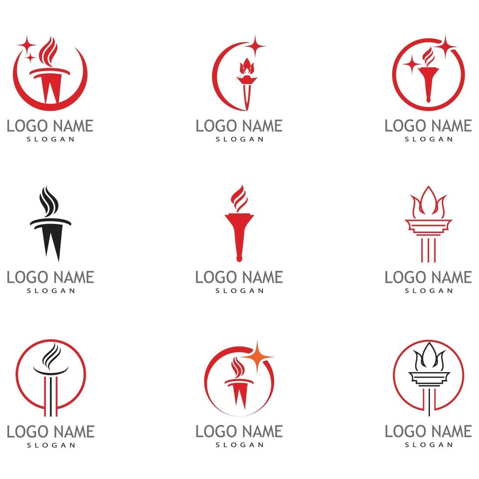 Torch  Logo Template vector symbol illustration design