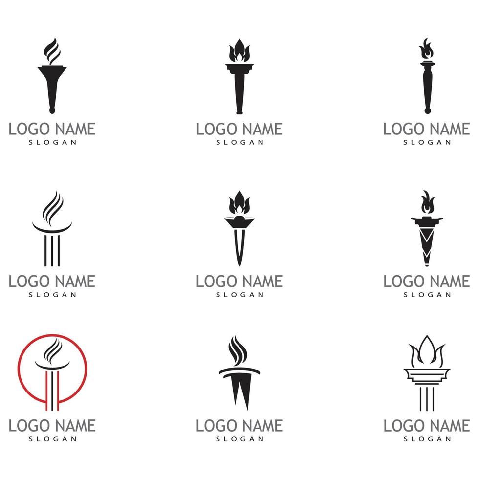 Torch  Logo Template vector symbol illustration design