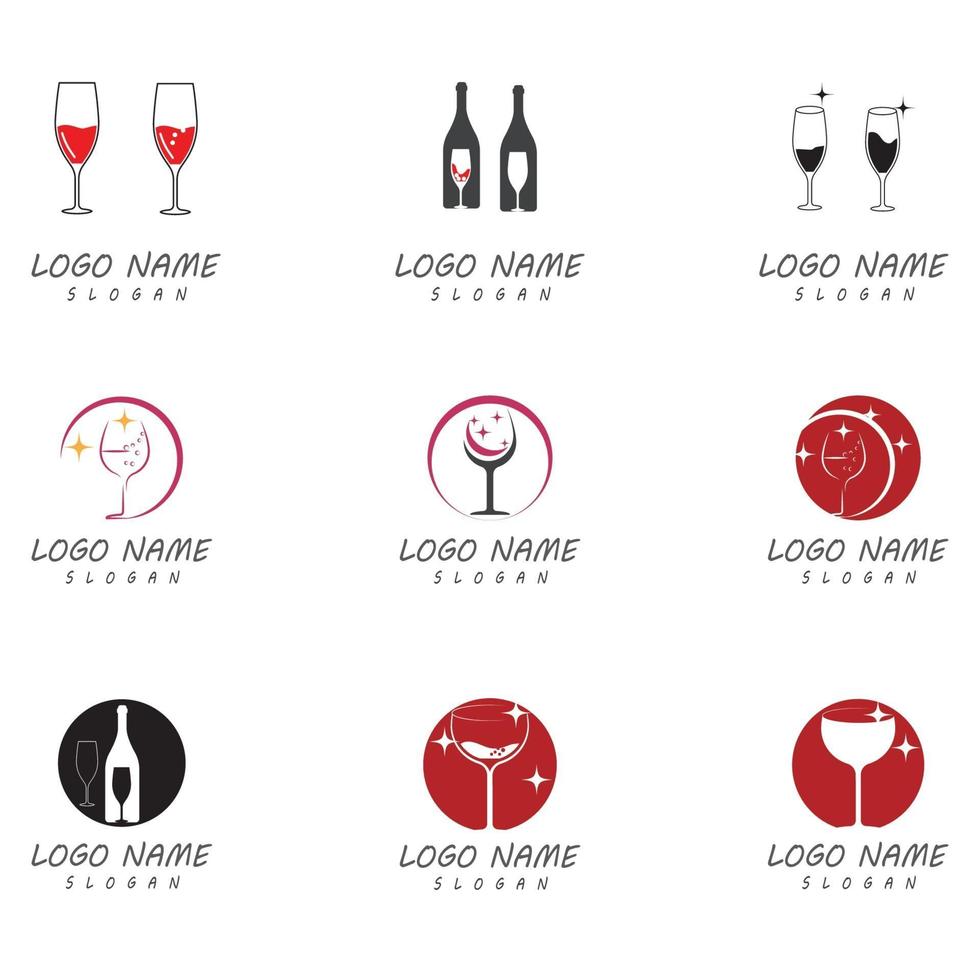 Wine Logo Template vector symbol nature