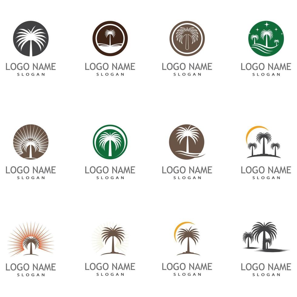 Date tree icon vector illustration logo template