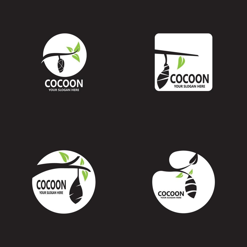Cocoon icon and symbol vector template illustration