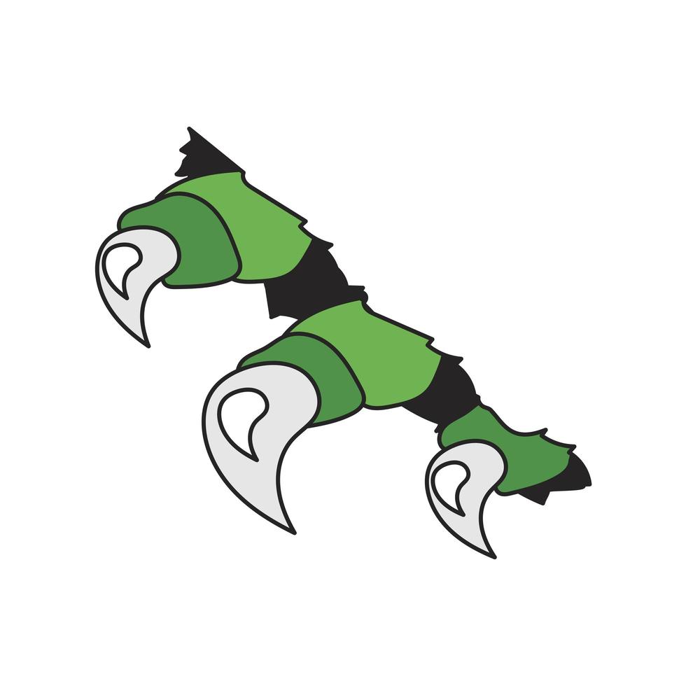 Monsters or dragon claws in crack vector