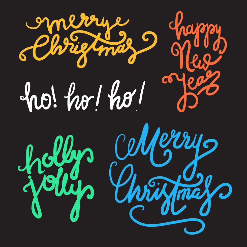Merry Christmas and Happy New Year vector
