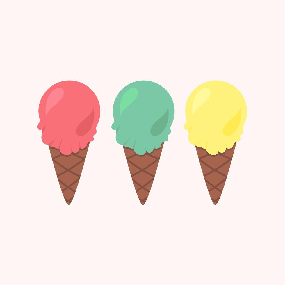 vector conjunto de helados