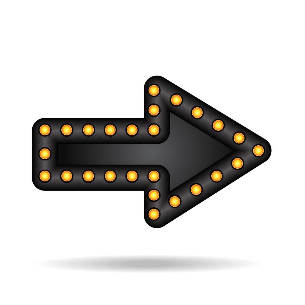 Glowing neon arrow vector