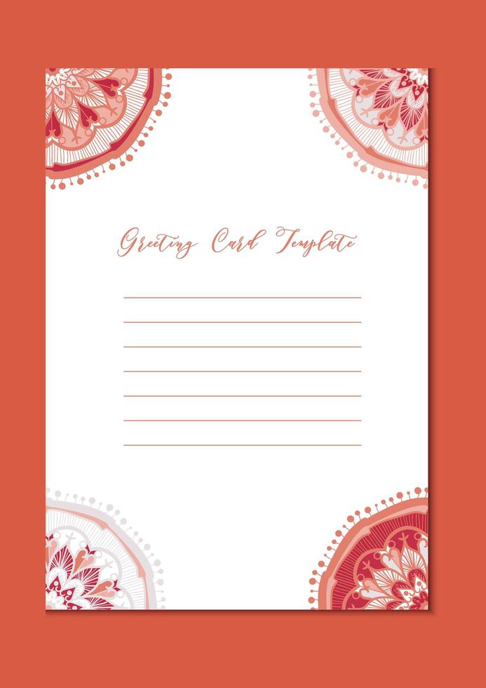 Mandala vintage template card vector