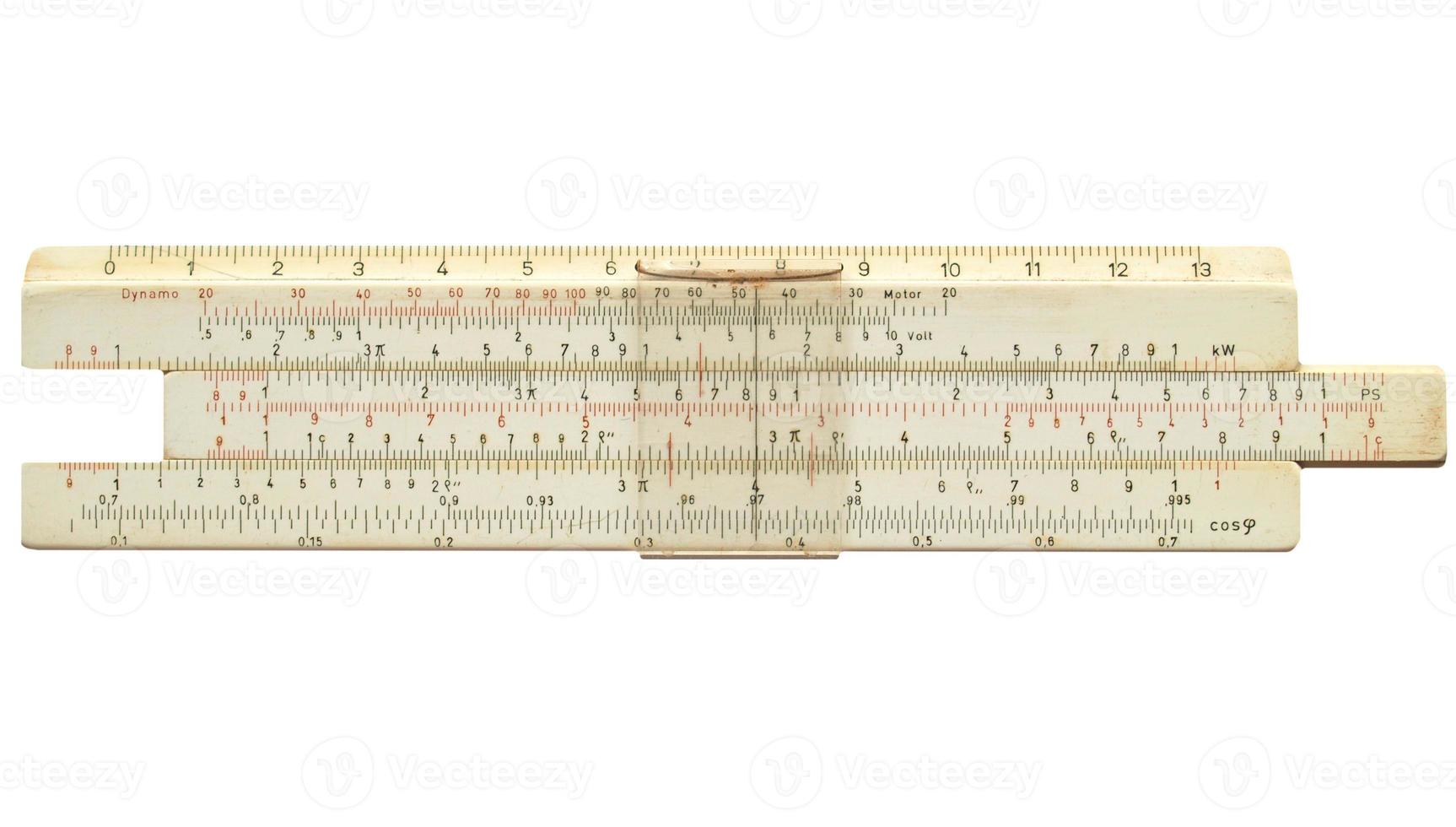 Slide ruler isolated photo