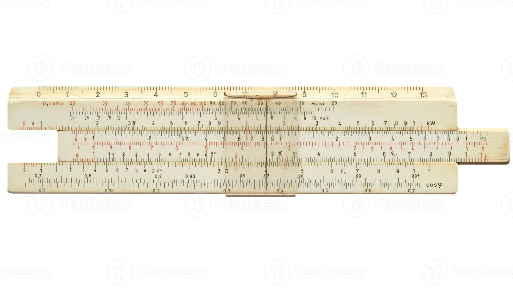 Slide ruler isolated photo