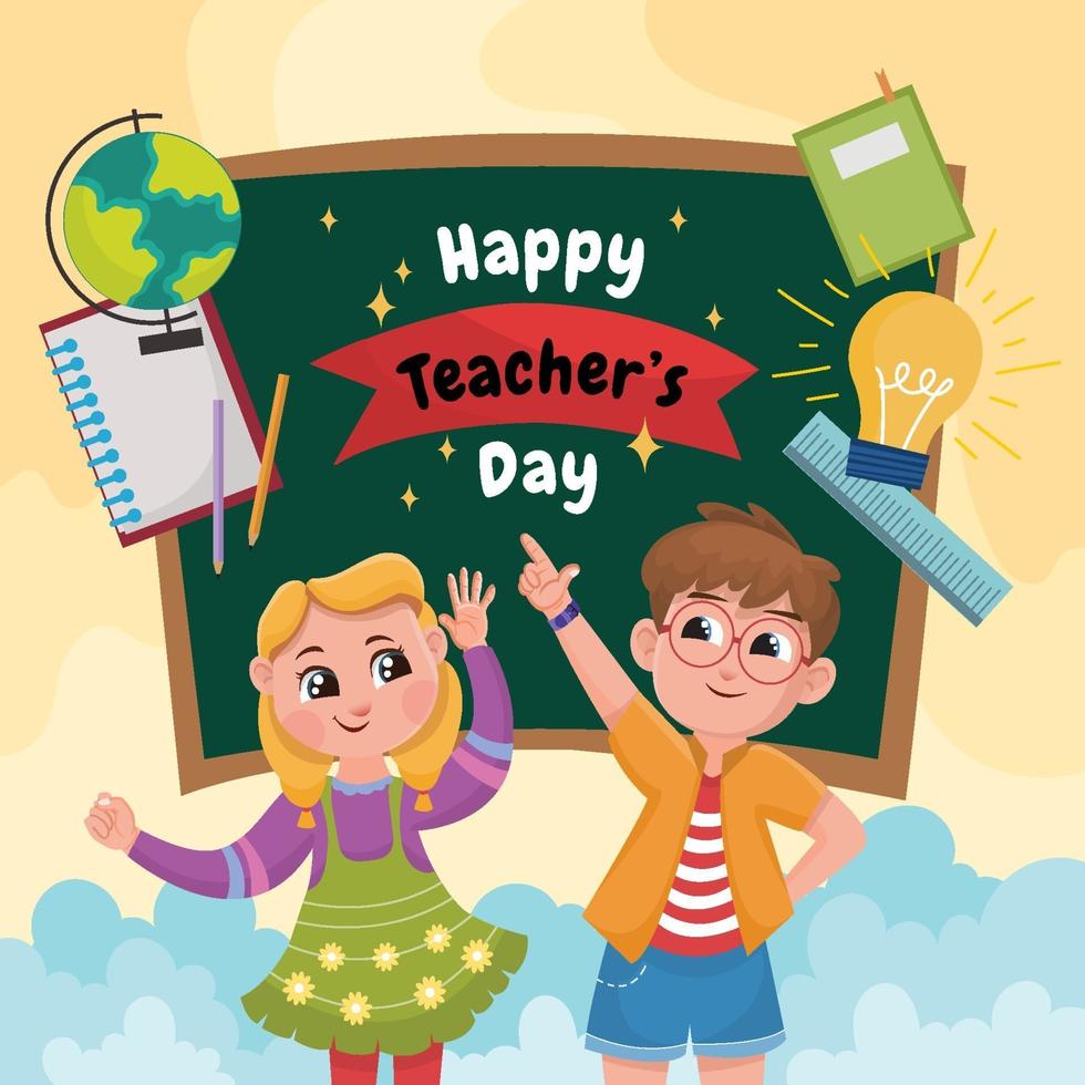 Happy Teacher's Day Background vector