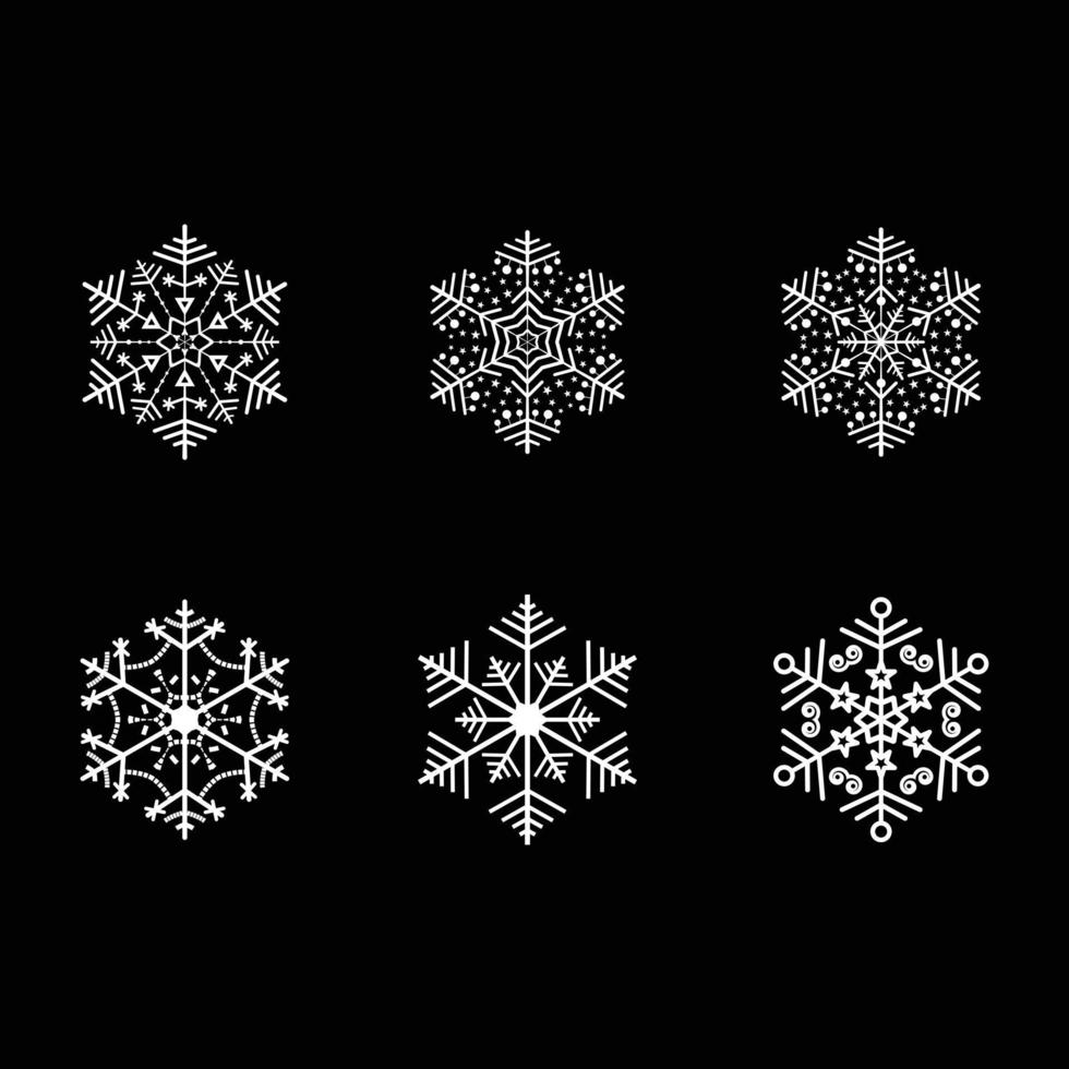 copos de nieve para navidad vector