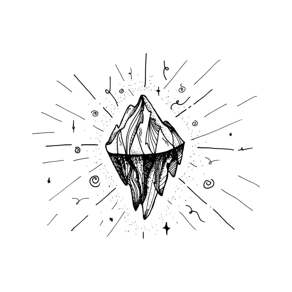 Mountain iceberg peak vector